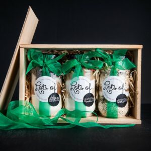 Baking Gift Set - Three Jars in Wooden Box