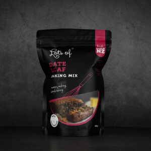 Lots of Baking Mixes Date Loaf Baking Mix pouch, New Zealand made baking mix for easy homemade date loaf.